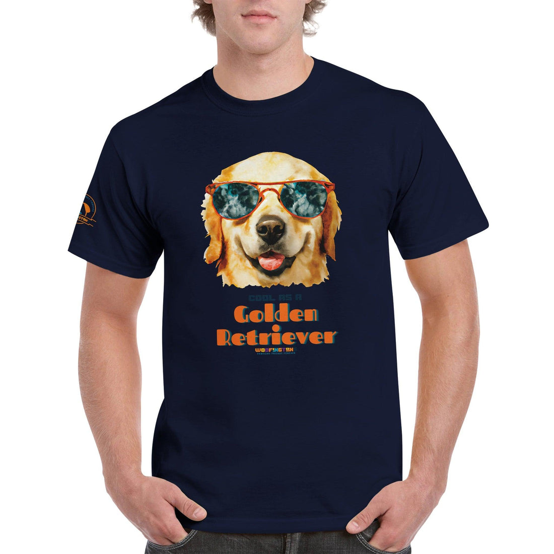 &quot;Cool as a Golden Retriever” - Cool Dog T-Shirt - Woofingtons