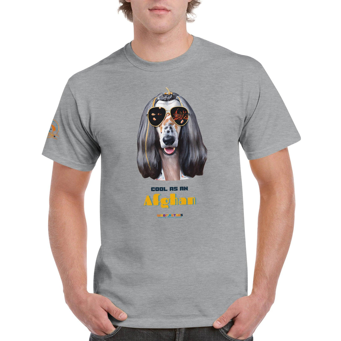 &quot;Cool as an Afghan” - Cool Dog T-Shirt - Woofingtons