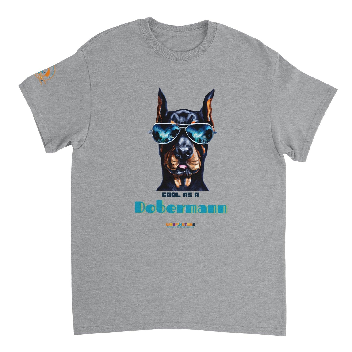 &quot;Cool as a Dobermann” - Cool Dog T-Shirt - Woofingtons