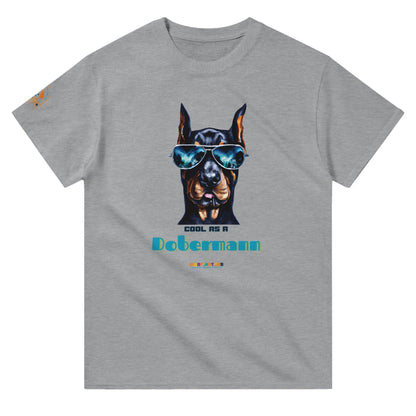 &quot;Cool as a Dobermann” - Cool Dog T-Shirt - Woofingtons