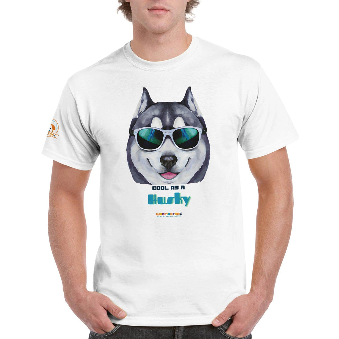 &quot;Cool as a Husky” - Cool Dog T-Shirt - Woofingtons