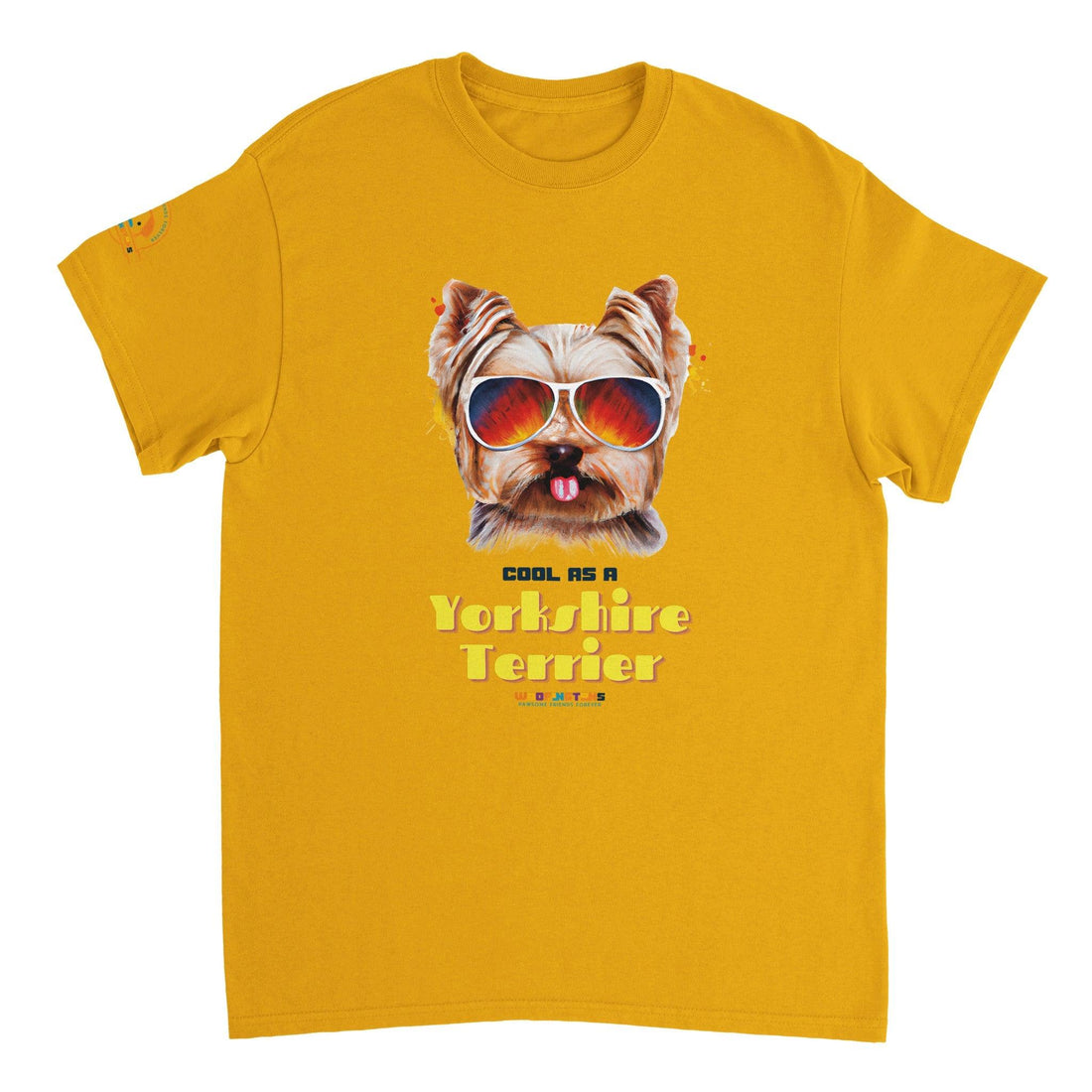 &quot;Cool as a Yorkshire Terrier” - Cool Dog T-Shirt - Woofingtons