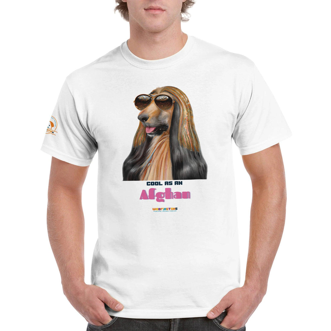 &quot;Cool as an Afghan” - Cool Dog T-Shirt - Woofingtons