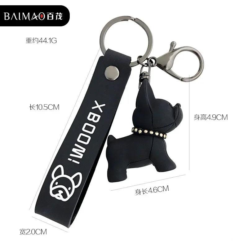 French Bulldog Keychain - Leather Dog Keyring - Fashion Bag Pendant Jewellery - Woofingtons