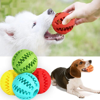 Interactive Rubber Dog Toy - Teeth Cleaning &amp; IQ Training - Woofingtons