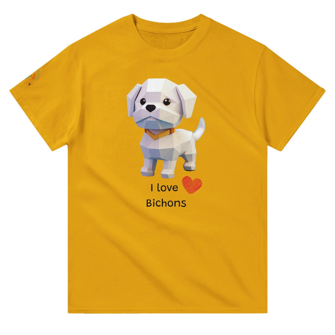 Polygon Pups: Bichons - Geometric Dog Breed T-Shirt - Woofingtons