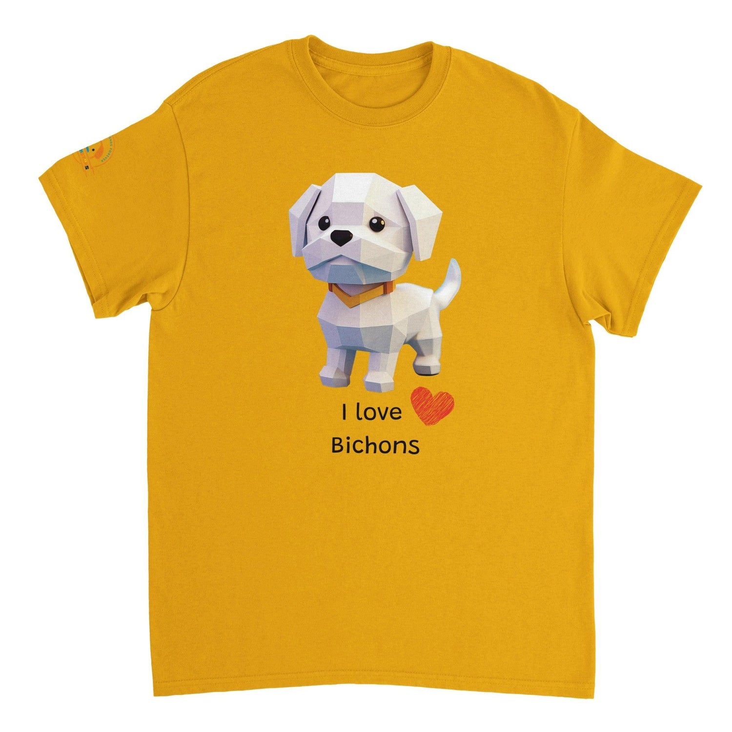 Polygon Pups: Bichons - Geometric Dog Breed T-Shirt - Woofingtons