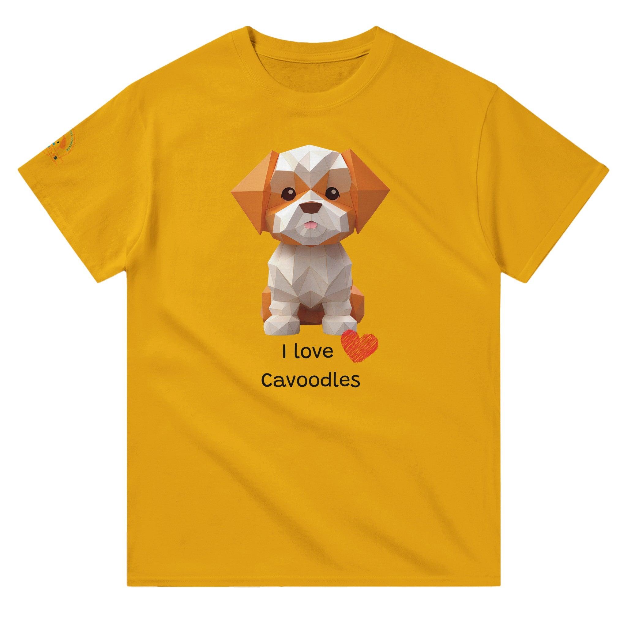 Polygon Pups: Cavoodles - Geometric Dog Breed T-Shirt - Woofingtons
