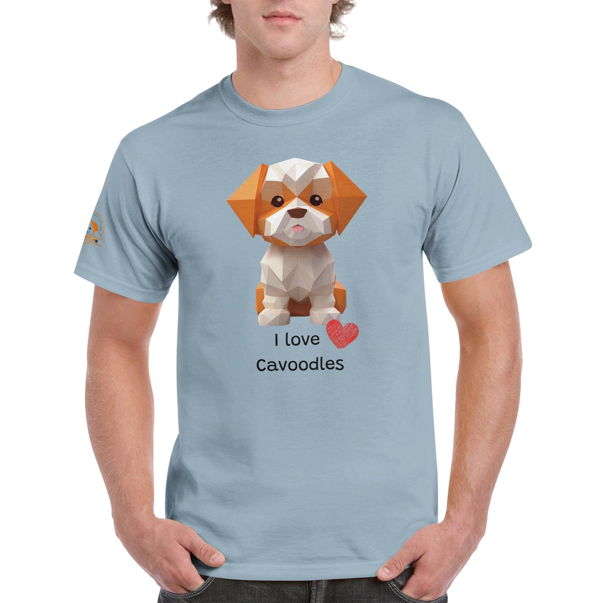 Polygon Pups: Cavoodles - Geometric Dog Breed T-Shirt - Woofingtons