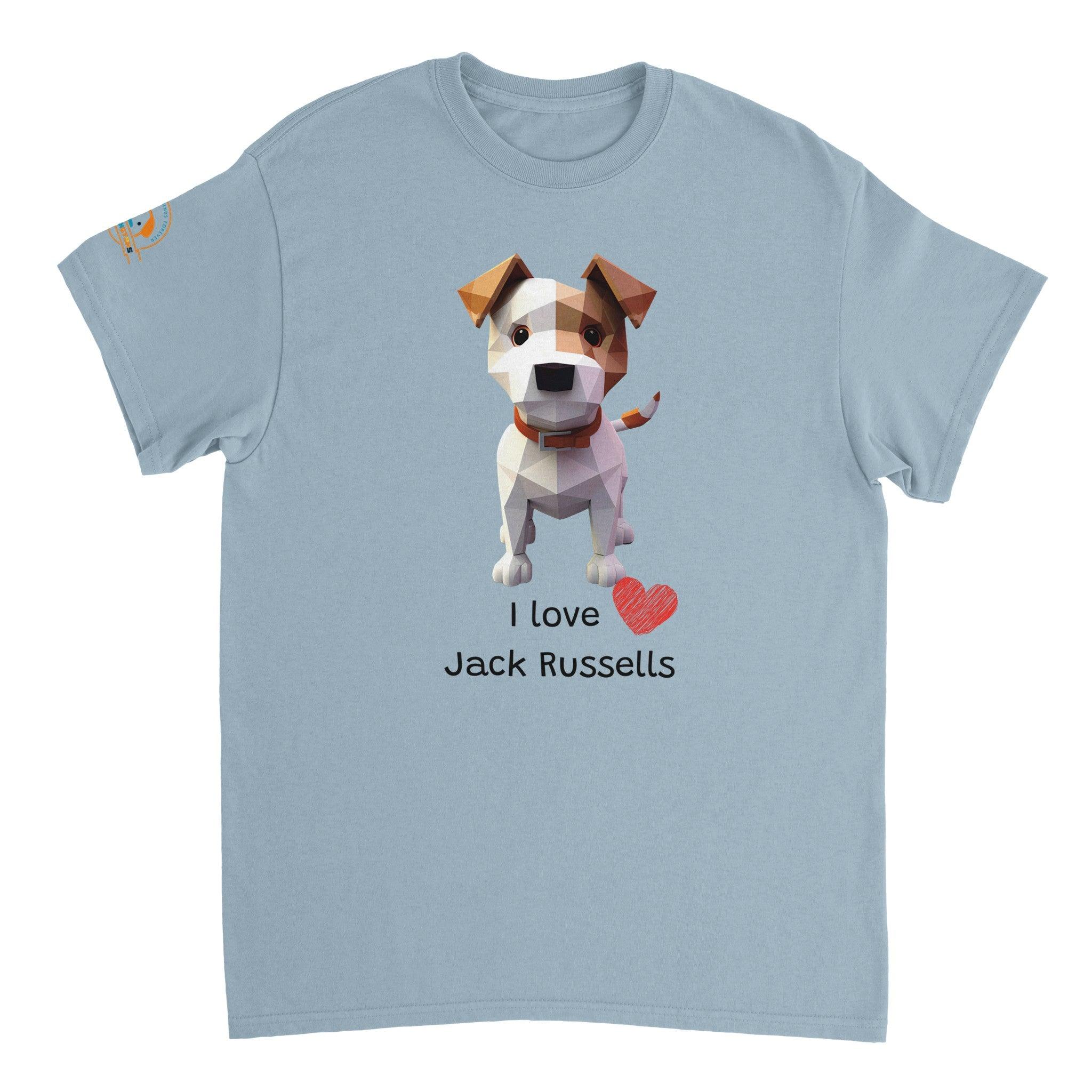 Polygon Pups: Jack Russels - Geometric Dog Breed T-Shirt - Woofingtons