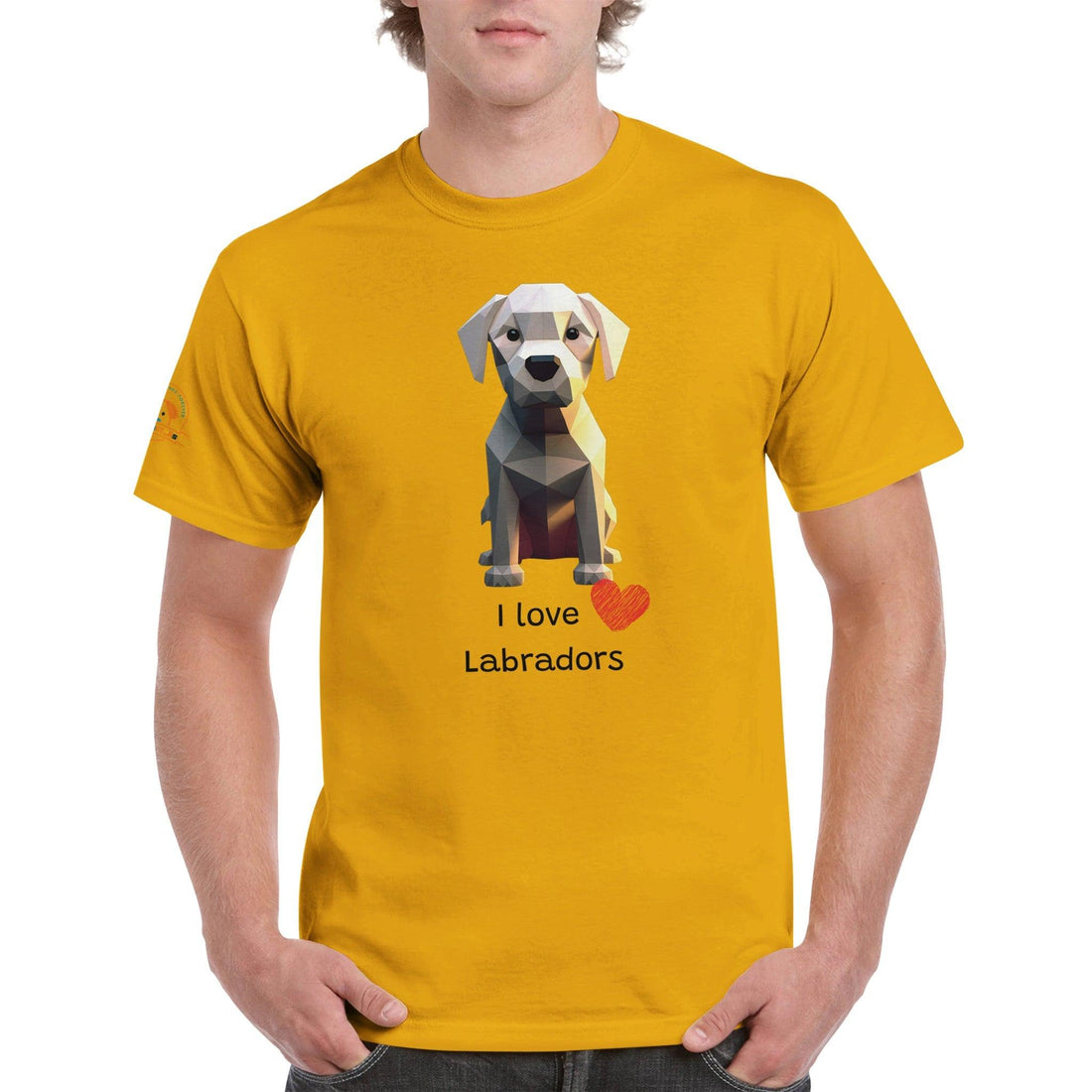 Polygon Pups: Labrador - Geometric Dog Breed T-Shirt - Woofingtons