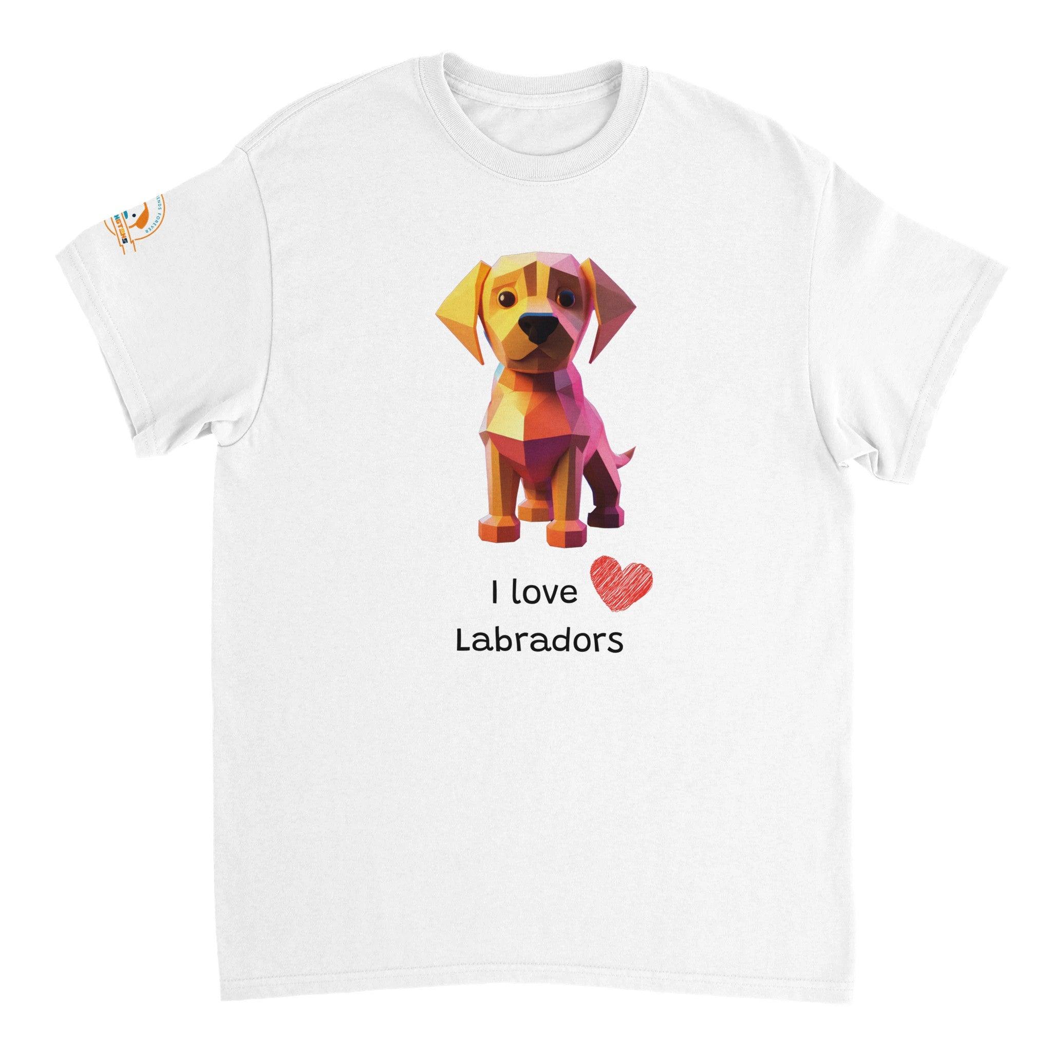 Polygon Pups: Labradors - Geometric Dog Breed T-Shirt - Woofingtons