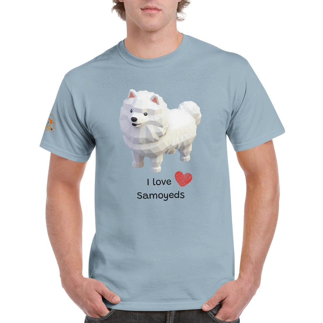 Polygon Pups: Samoyed - Geometric Dog Breed T-Shirt - Woofingtons