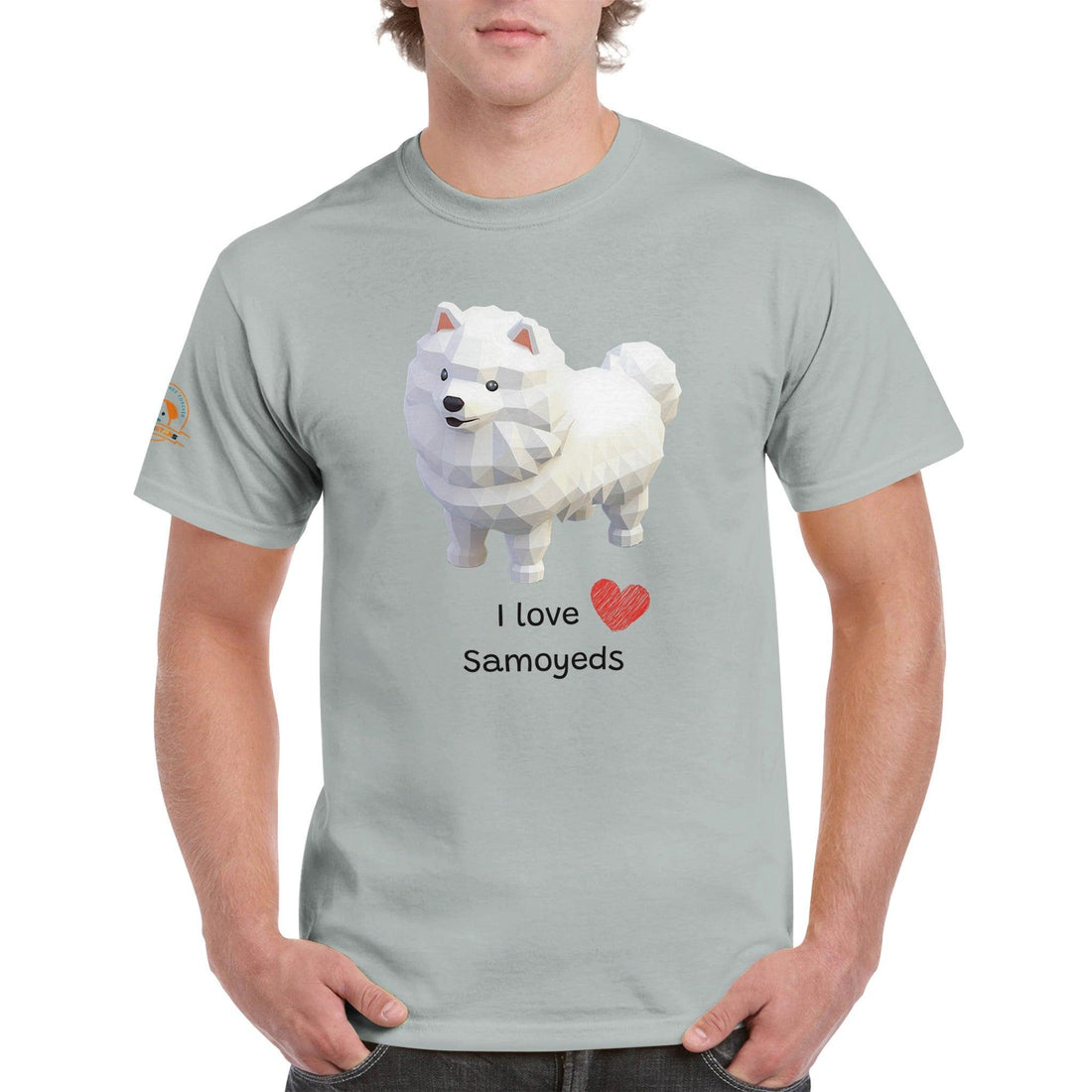 Polygon Pups: Samoyed - Geometric Dog Breed T-Shirt - Woofingtons