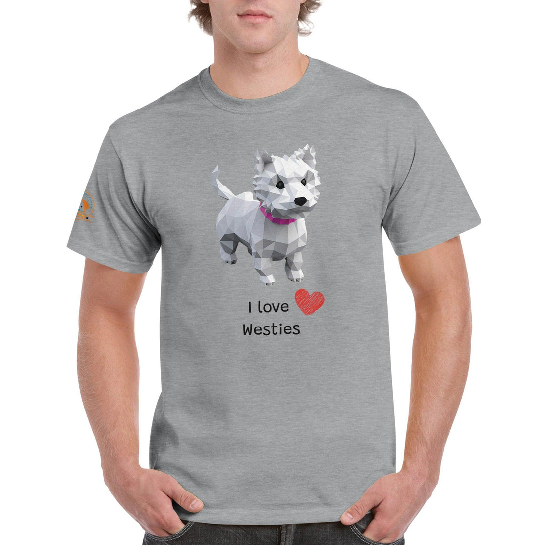 Polygon Pups: Westies - Geometric Dog Breed T-Shirt - Woofingtons