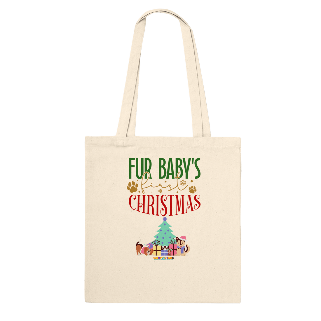 Xmas Dog Tote Bag: Fur Baby&