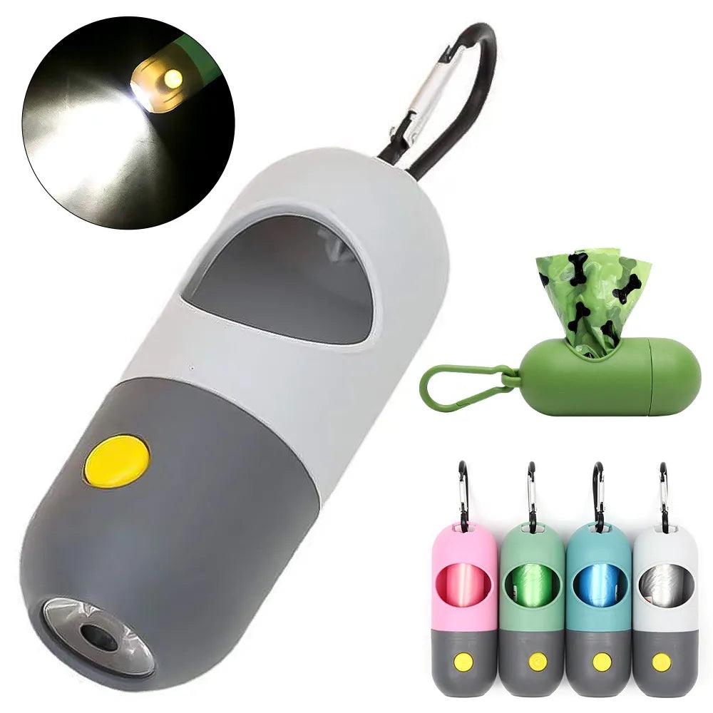 Dog Poop Bag Dispenser with LED Light - Woofingtons