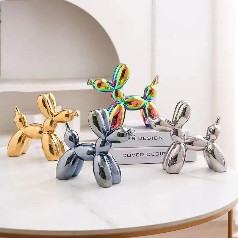 Handcrafted 11cm Ceramic Balloon Dog Ornament - Perfect for Home Decor or Gifting - Woofingtons